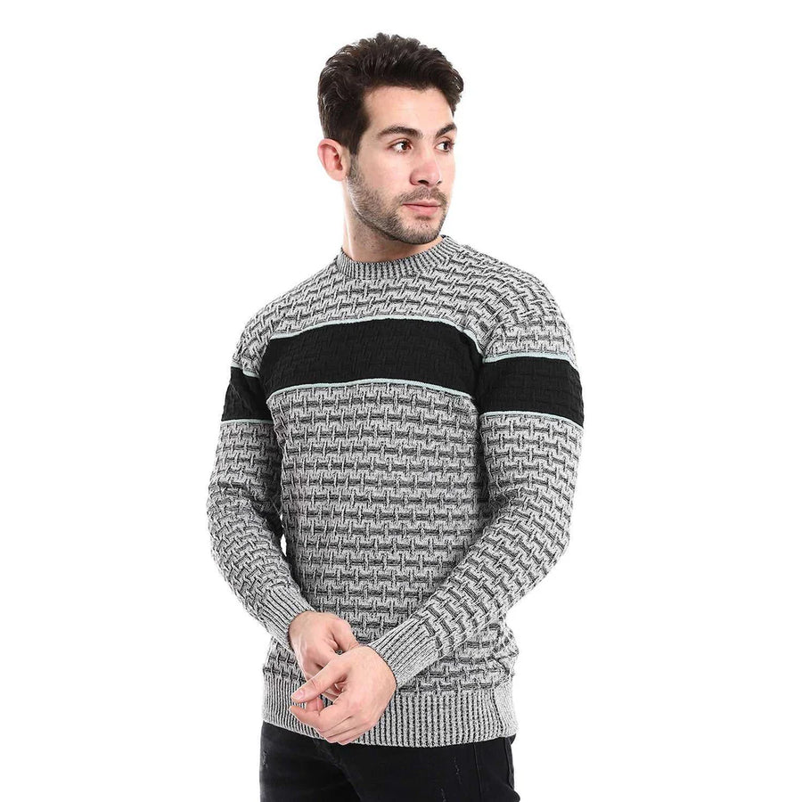 Men's Gray Wool Pullover